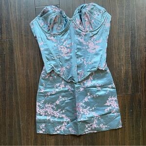 Trashy Lingerie Cherry Blossoms Skirt and Corset Set